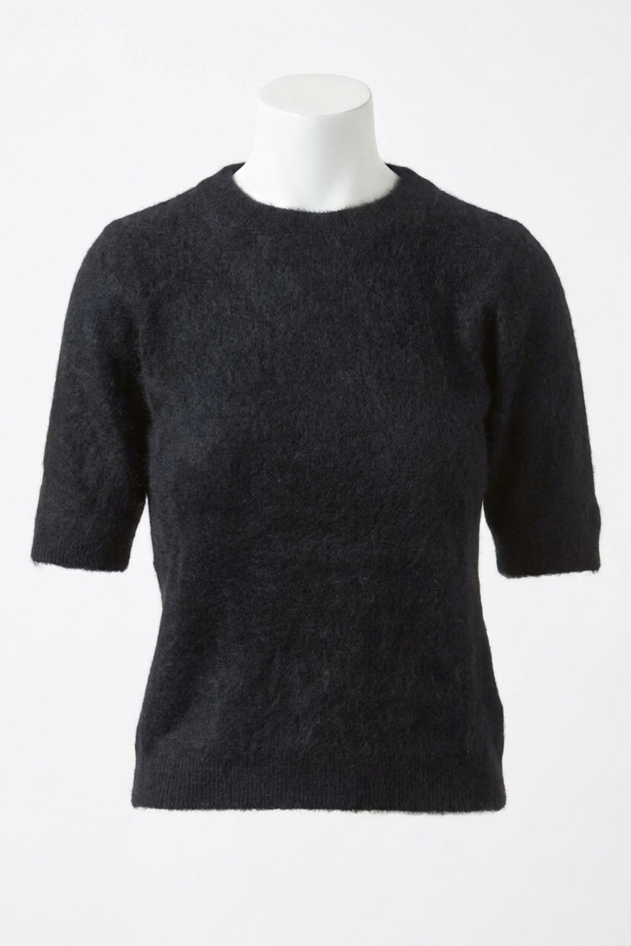 NEW KINROSS women's brushed short sleeve crew tee in black
